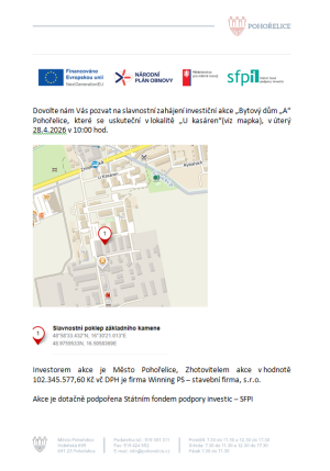 slavnostní zahájení investiční akce